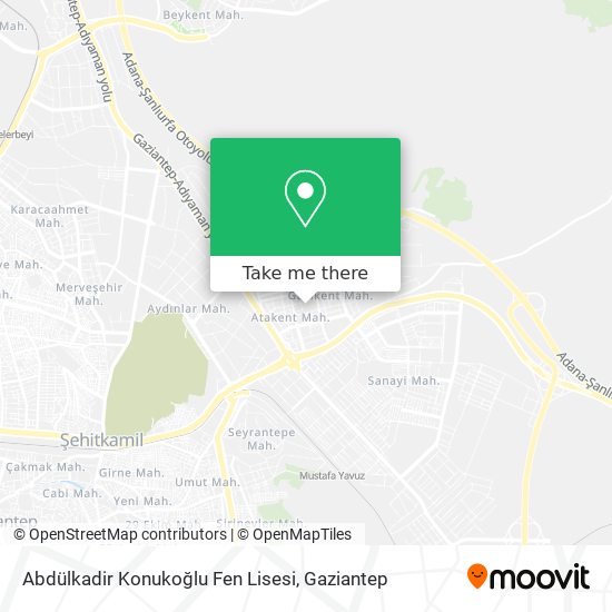 Abdülkadir Konukoğlu Fen Lisesi map