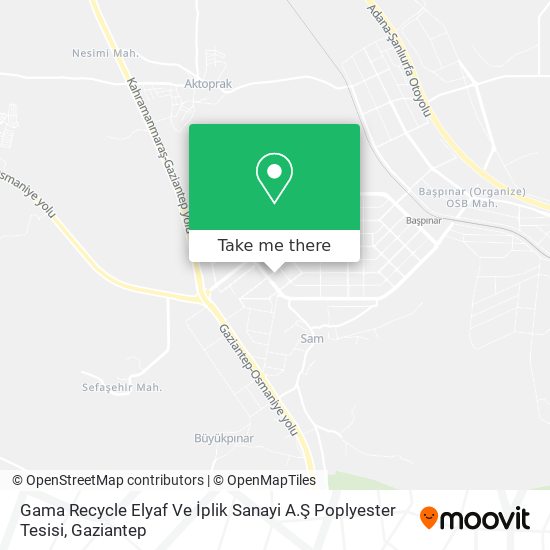 Gama Recycle Elyaf Ve İplik Sanayi A.Ş Poplyester Tesisi map