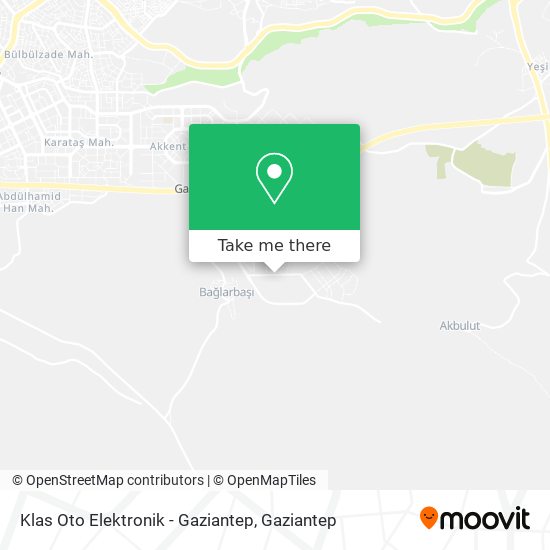 Klas Oto Elektronik - Gaziantep map