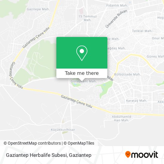Gaziantep Herbalife Subesi map