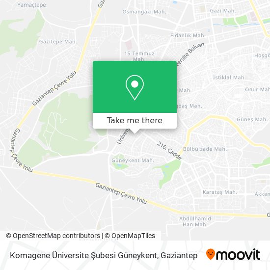 Komagene Üniversite Şubesi Güneykent map