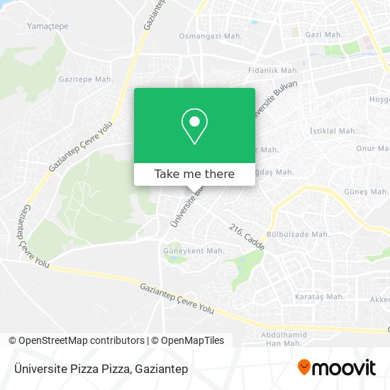 Üniversite Pizza Pizza map
