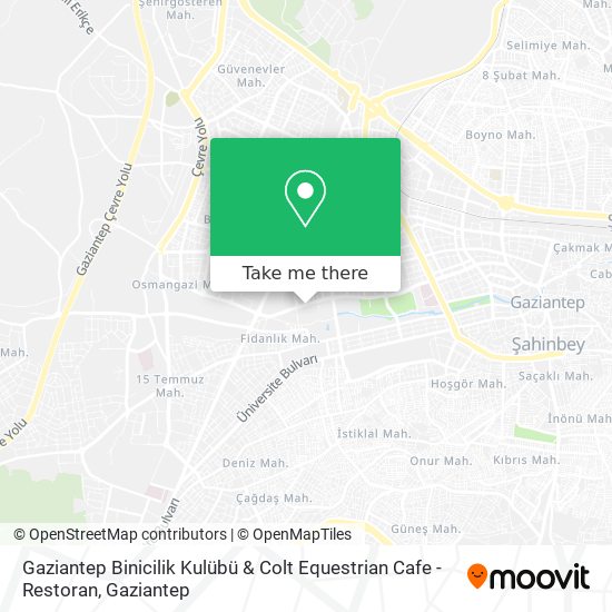 Gaziantep Binicilik Kulübü & Colt Equestrian Cafe - Restoran map