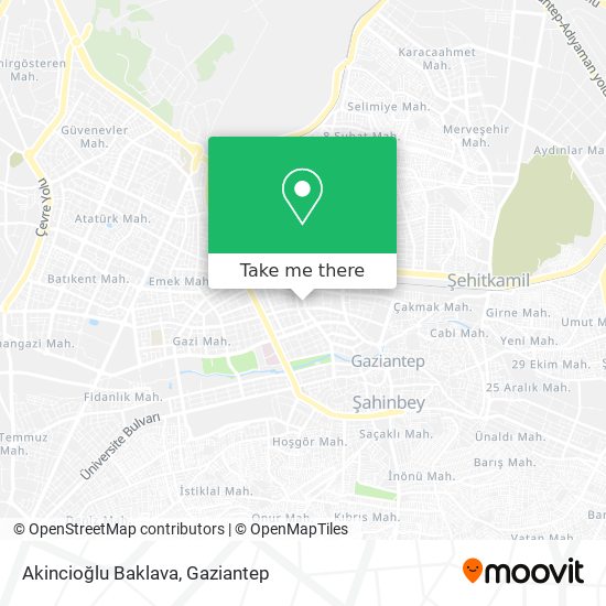 Akincioğlu Baklava map