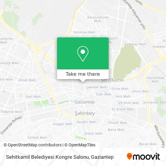 Sehitkamil Belediyesi Kongre Salonu map