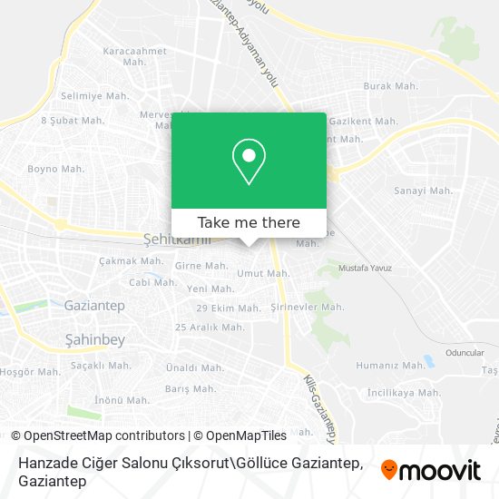 Hanzade Ciğer Salonu Çıksorut\Göllüce Gaziantep map
