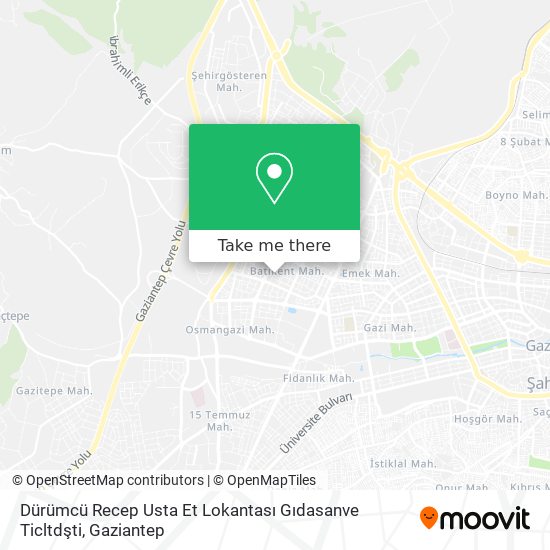 Dürümcü Recep Usta Et Lokantası Gıdasanve Ticltdşti map