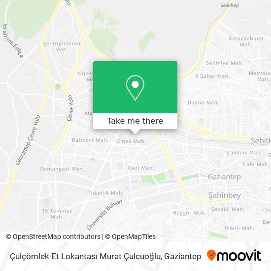 Çulçömlek Et Lokantası Murat Çulcuoğlu map