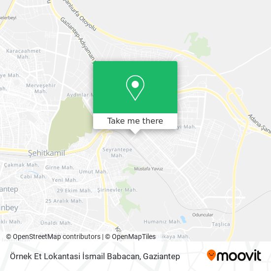 Örnek Et Lokantasi İsmail Babacan map