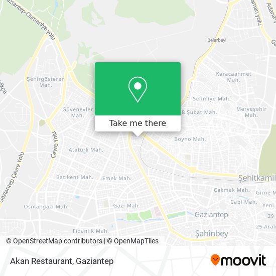 Akan Restaurant map