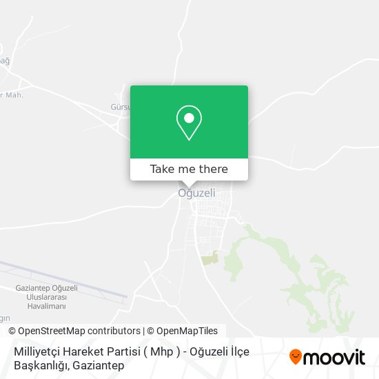 Milliyetçi Hareket Partisi ( Mhp ) - Oğuzeli İlçe Başkanlığı map