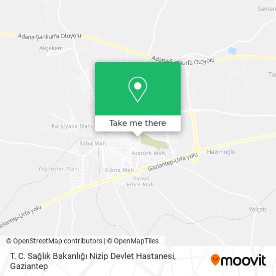 T. C. Sağlık Bakanlığı Nizip Devlet Hastanesi map