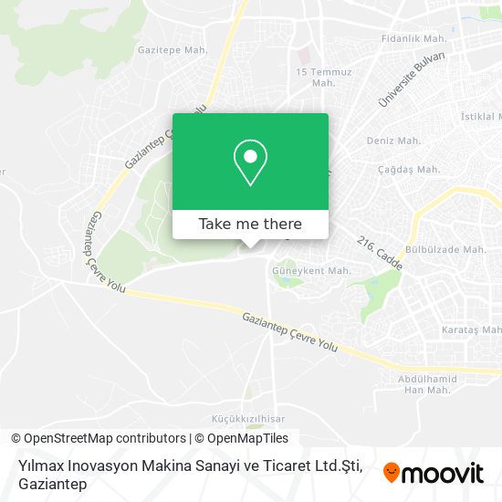 Yılmax Inovasyon Makina Sanayi ve Ticaret Ltd.Şti map