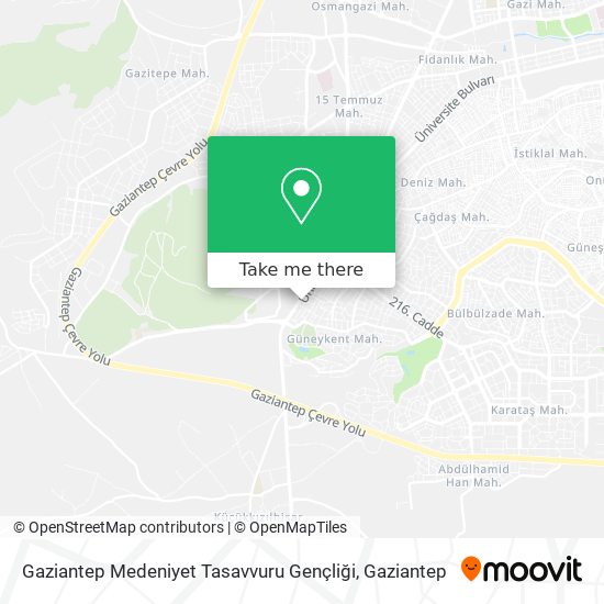 Gaziantep Medeniyet Tasavvuru Gençliği map