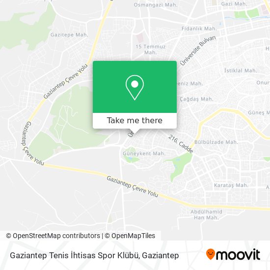 Gaziantep Tenis İhtisas Spor Klübü map