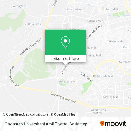 Gaziantep Üniversitesi Amfi Tiyatro map