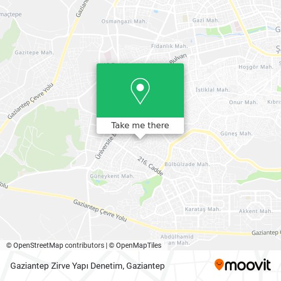 Gaziantep Zirve Yapı Denetim map