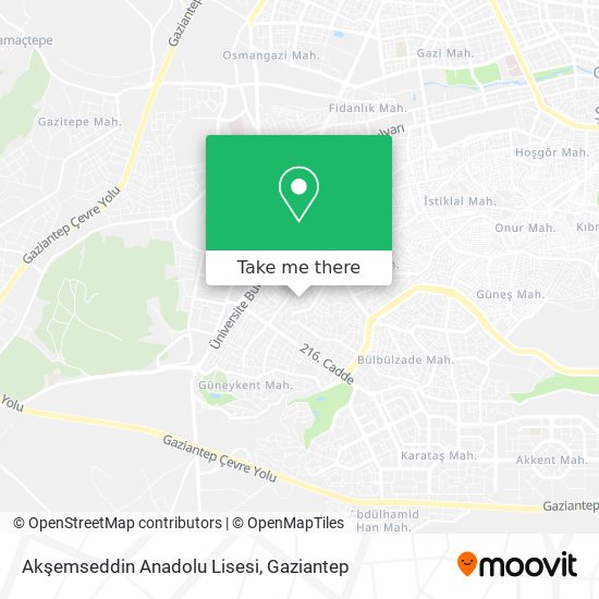 Akşemseddin Anadolu Lisesi map