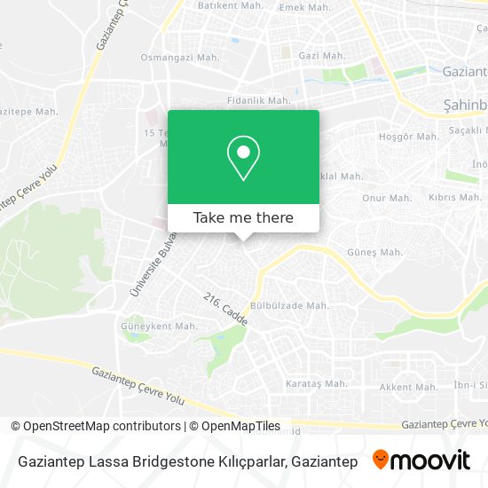 Gaziantep Lassa Bridgestone Kılıçparlar map