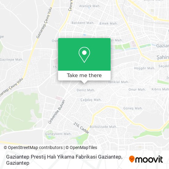 Gaziantep Prestij Halı Yikama Fabrikasi Gaziantep map