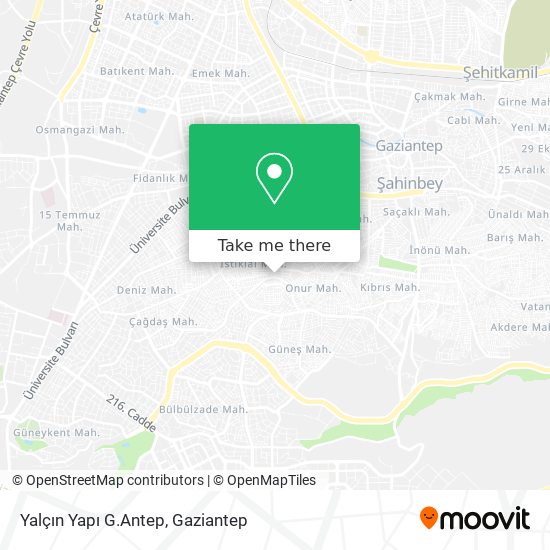 Yalçın Yapı G.Antep map