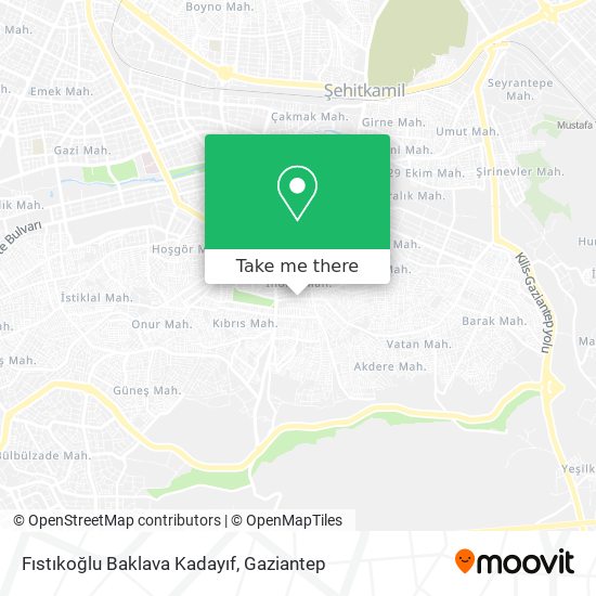 Fıstıkoğlu Baklava Kadayıf map