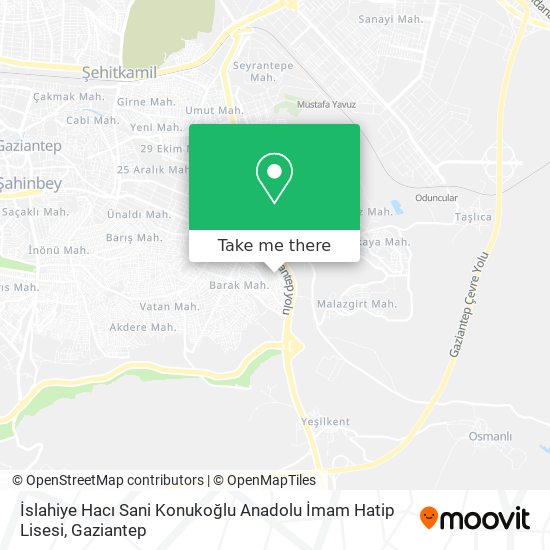 İslahiye Hacı Sani Konukoğlu Anadolu İmam Hatip Lisesi map