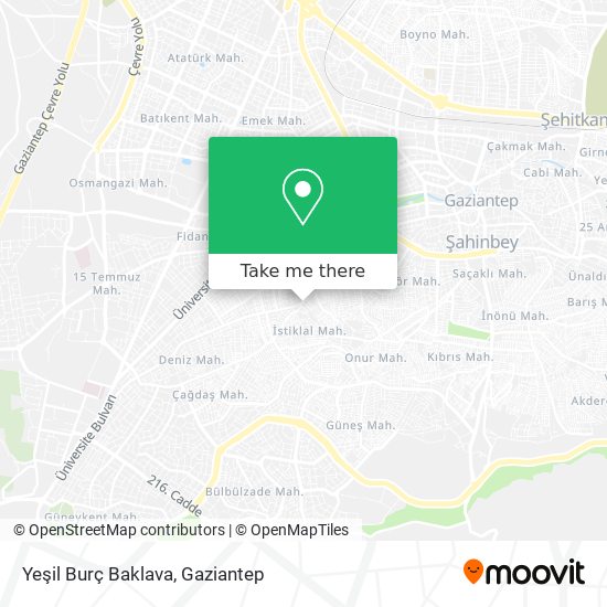Yeşil Burç Baklava map