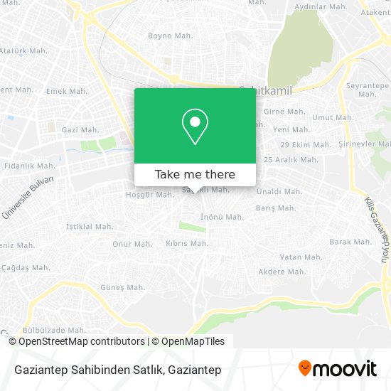 Gaziantep Sahibinden Satlık map