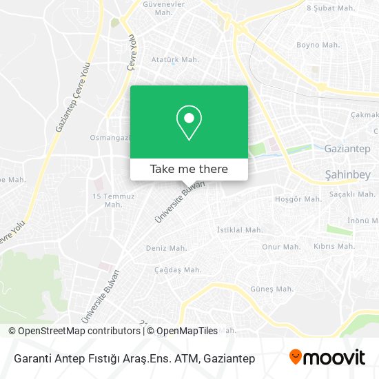 Garanti Antep Fıstığı Araş.Ens. ATM map