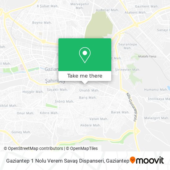Gaziantep 1 Nolu Verem Savaş Dispanseri map