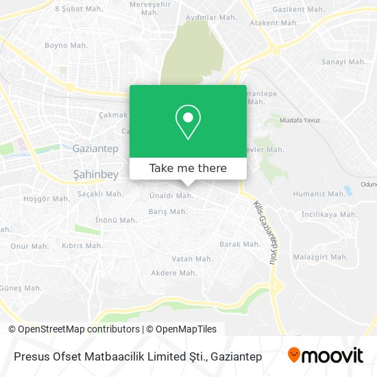 Presus Ofset Matbaacilik Limited Şti. map