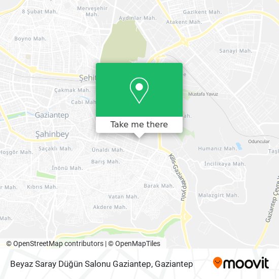 Beyaz Saray Düğün Salonu Gaziantep map