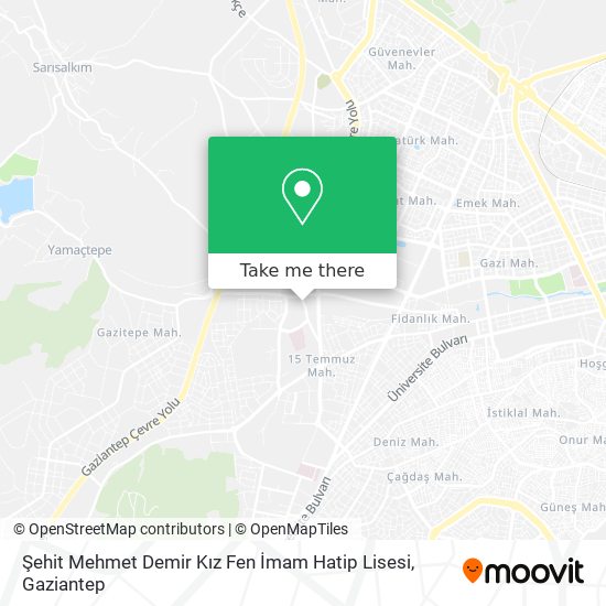 Şehit Mehmet Demir Kız Fen İmam Hatip Lisesi map