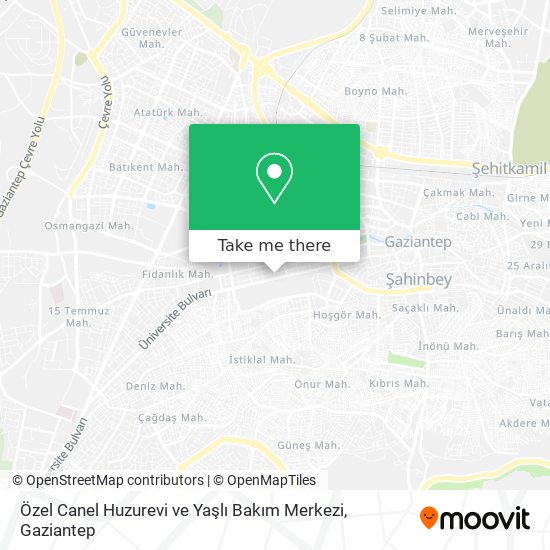 Özel Canel Huzurevi ve Yaşlı Bakım Merkezi map