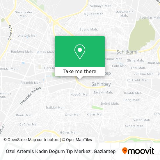 Özel Artemis Kadın Doğum Tıp Merkezi map