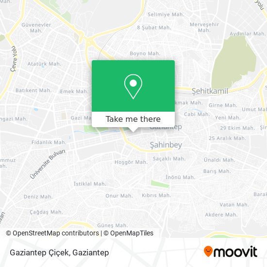 Gaziantep Çiçek map