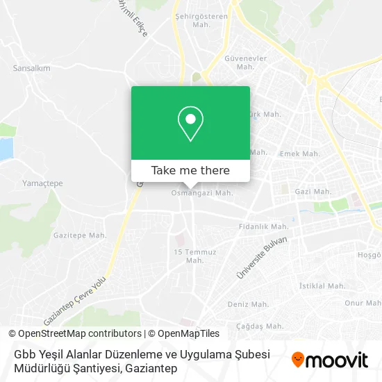 Gbb Yeşil Alanlar Düzenleme ve Uygulama Şubesi Müdürlüğü Şantiyesi map