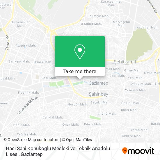 Hacı Sani Konukoğlu Mesleki ve Teknik Anadolu Lisesi map