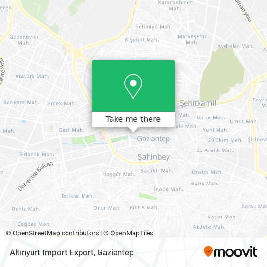 Altınyurt Import Export map