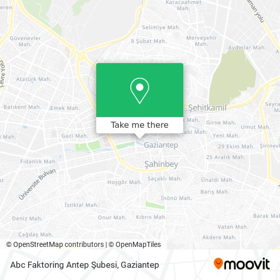 Abc Faktoring Antep Şubesi map