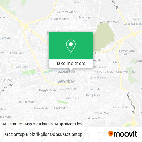 Gaziantep Elektrikçiler Odası map