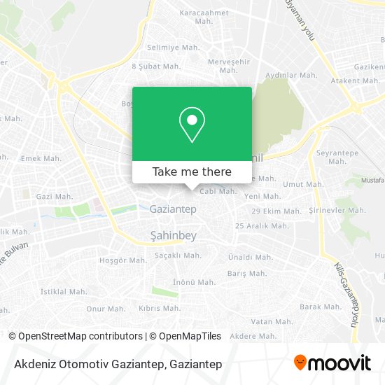 Akdeniz Otomotiv Gaziantep map