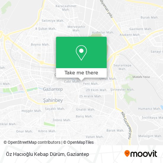 Öz Hacıoğlu Kebap Dürüm map