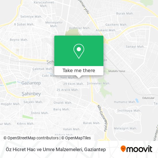 Öz Hicret Hac ve Umre Malzemeleri map