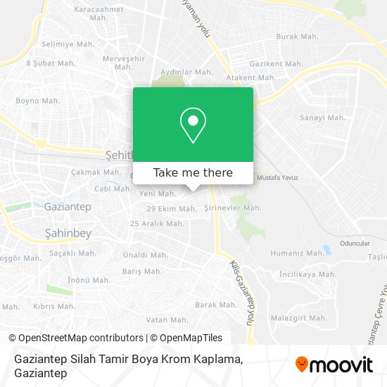 Gaziantep Silah Tamir Boya Krom Kaplama map