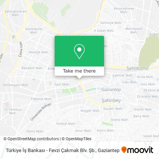 Türkiye İş Bankası - Fevzi Çakmak Blv. Şb. map