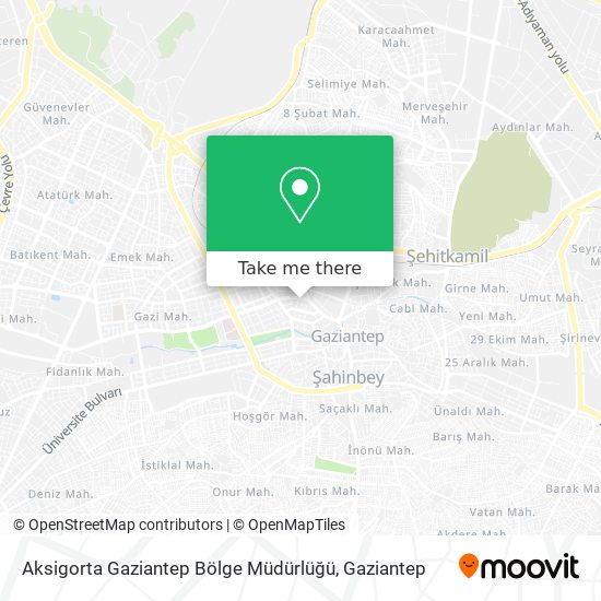 Aksigorta Gaziantep Bölge Müdürlüğü map