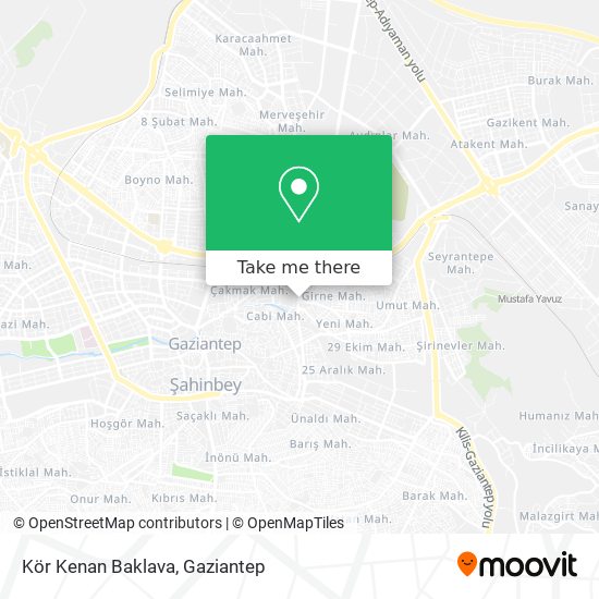 Kör Kenan Baklava map