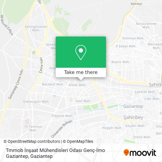 Tmmob İnşaat Mühendisleri Odası Genç-İmo Gaziantep map